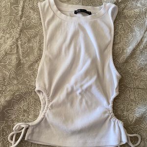 White crop top from Zara